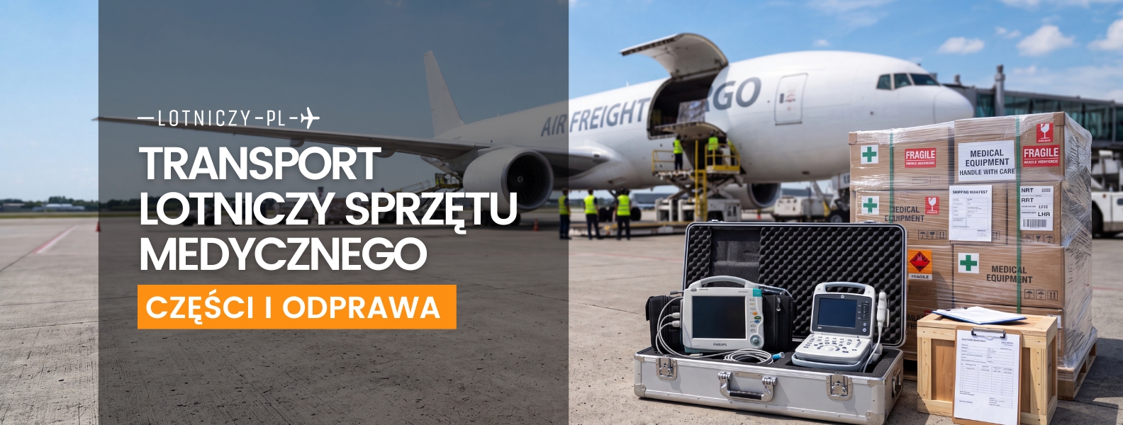 Transport lotniczy sprzętu medycznego: aparatura, części i odprawa